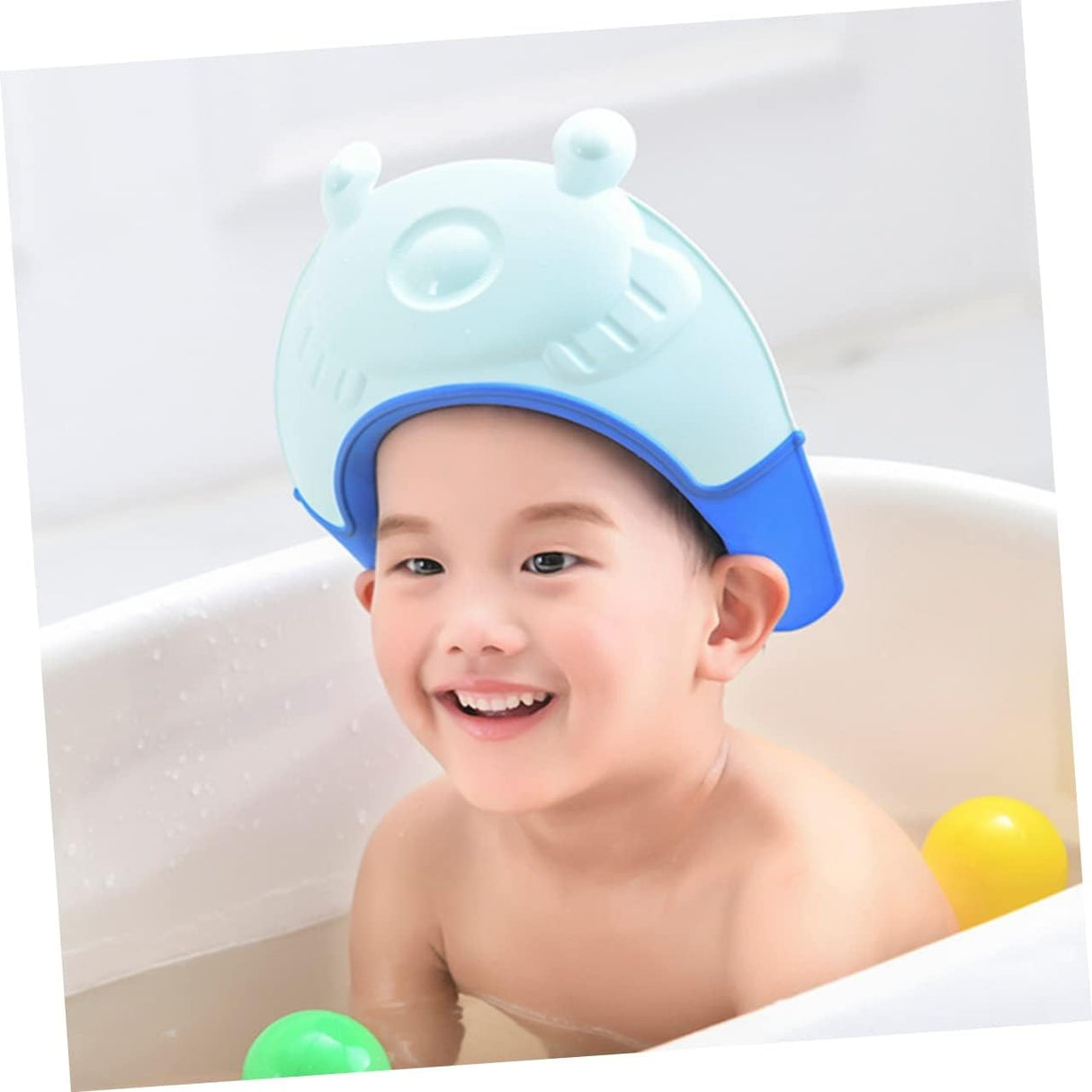 Viziera De Protectie Baie Pentru Copii, Fippy, Model Broasca, Dimensiune Ajustabila, Durabil, Usor De Curatat, Impotriva Samponului, Pentru Ochi Si Urechi, Tpe+Pp, 24X23 Cm - vivimall.ro