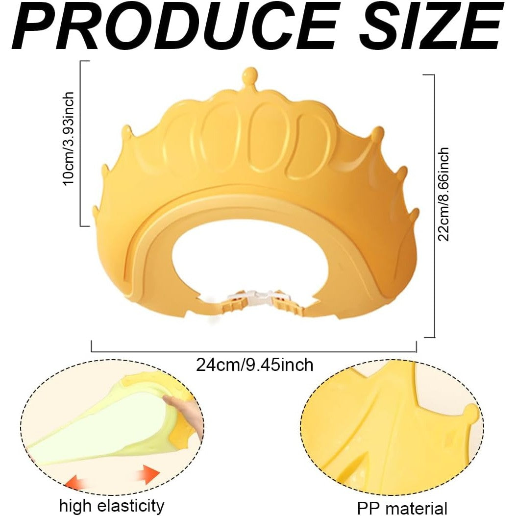Viziera De Protectie Baie Pentru Copii, Fippy, Model Coronita, Dimensiune Ajustabila, Durabil, Usor De Curatat, Impotriva Samponului, Pentru Ochi Si Urechi, Tpe+Pp, 24X22 Cm - vivimall.ro