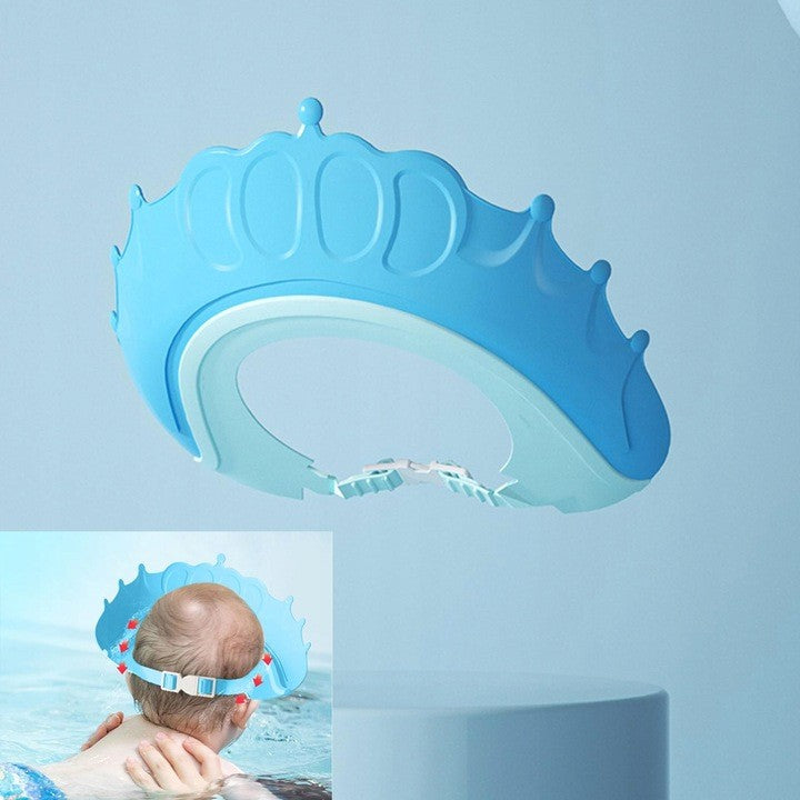 Viziera De Protectie Baie Pentru Copii, Fippy, Model Coronita, Dimensiune Ajustabila, Durabil, Usor De Curatat, Impotriva Samponului, Pentru Ochi Si Urechi, Tpe+Pp, 24X22 Cm - vivimall.ro
