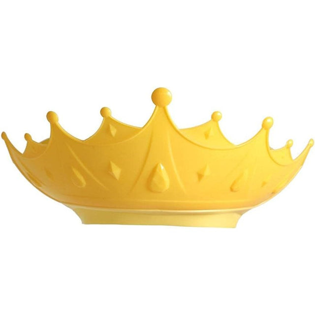 Viziera de Protectie Baie Pentru Copii, Fippy, Model Coroana, Dimensiune ajustabila, Durabil, Usor de curatat, Impotriva Samponului, pentru Ochi si Urechi, TPE+PP, Galbena - vivimall.ro