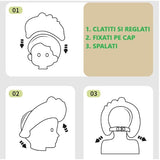 Casca de Dus, Vivimall, Previne Scurgerea Apei si Samponului pe Fata, 0-12 Ani, Ajustabila, din TPE+PP, 20 x 23 cm, Model Crocodil, Galben/Albastru - vivimall.ro