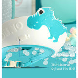 Viziera De Protectie Baie Pentru Copii, Fippy, Model Dinozaur, Dimensiune Ajustabila, Durabil, Usor De Curatat, Impotriva Samponului, Pentru Ochi Si Urechi, Tpe+Pp, 22X21 Cm - vivimall.ro
