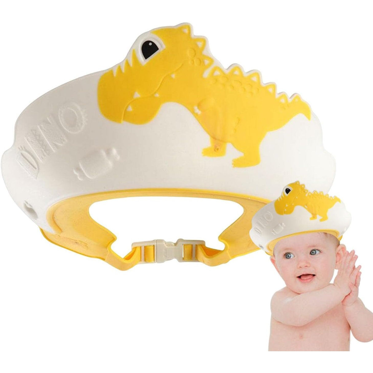 Viziera De Protectie Baie Pentru Copii, Fippy, Model Dinozaur, Dimensiune Ajustabila, Durabil, Usor De Curatat, Impotriva Samponului, Pentru Ochi Si Urechi, Tpe+Pp, 22X21 Cm - vivimall.ro