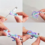 Protectie cablu USB, din silicon, model 2, multicolor - vivimall.ro