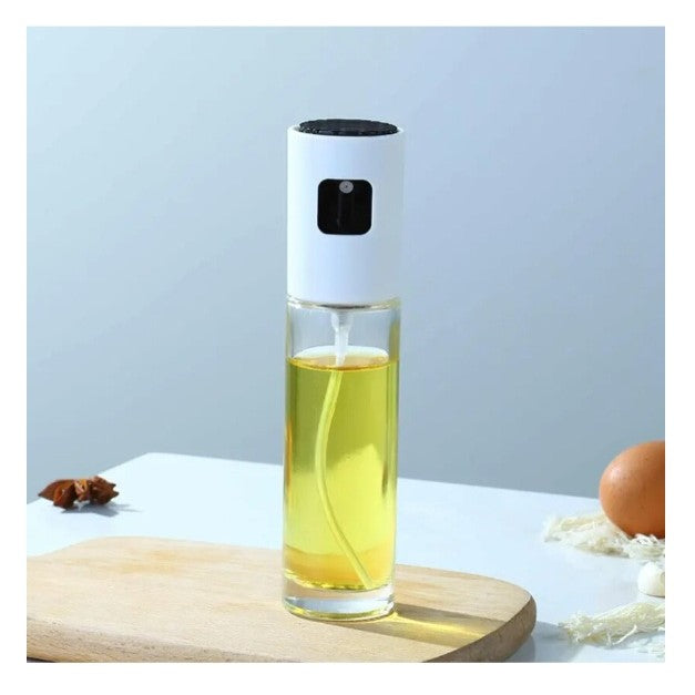 Pulverizator Ulei, Otet, Din Sticla, 100 Ml, Reincarcabil, Masura 90 Ml, Capac Mat,