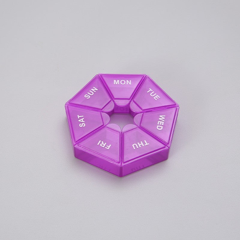 Cutie Separator Medicamente Cu Zilele Saptamanii, Plastic, 7 Compartimente - vivimall.ro