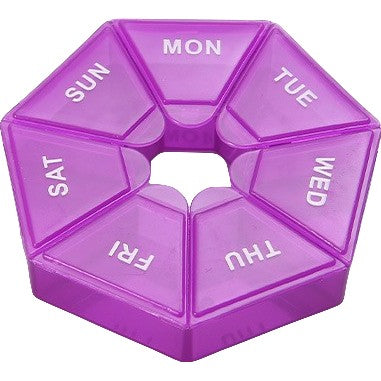 Cutie Separator Medicamente Cu Zilele Saptamanii, Plastic, 7 Compartimente - vivimall.ro