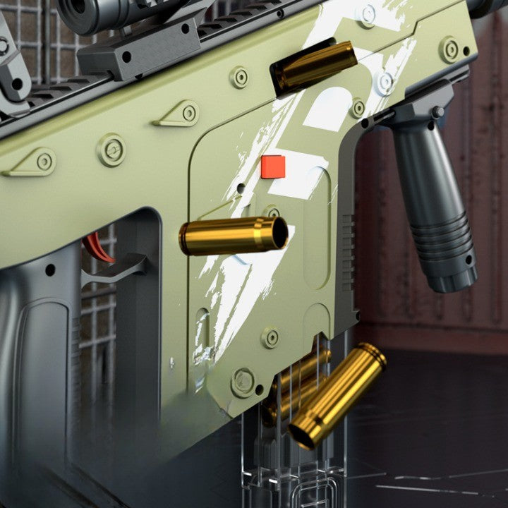 Pusca de Jucarie Cameleon Ultrarealista, Vivimall, cu Luneta, 20 de Proiectile din Spuma Moale, 10 Cartuse, 80 cm, 8 ani+, Verde - vivimall.ro