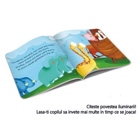 Puzzle 3D pentru copii, Vivimall, Arca lui Noe, 12 piese, carte cu povestea lui Noe si animalele de pe arca, Joc distractiv, + 3 ani - vivimall.ro