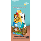 Puzzle 3D Pentru Copii, Arca Lui Noe, 12 Piese, Carte Cu Povestea Lui Noe Si Animalele De Pe Arca, Joc Distractiv, + 3 Ani