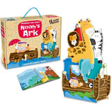 Puzzle 3D Pentru Copii, Arca Lui Noe, 12 Piese, Carte Cu Povestea Lui Noe Si Animalele De Pe Arca, Joc Distractiv, + 3 Ani