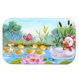 Puzzle 60 de Piese din Lemn in Cutie Metalica, Flippy, Model Ratuste, Educativ, Dezvoltare Abilitati Cognitive, pentru Prescolari, 22.5x13.5 cm, Multicolor