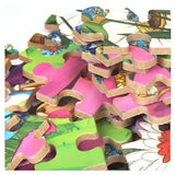 Puzzle 60 de Piese din Lemn in Cutie Metalica, Flippy, Model Scufita Rosie, Educativ, Dezvoltare Abilitati Cognitive, pentru Prescolari, 22.5x13.5 cm, Multicolor