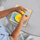 Puzzle Montessori Din Lemn Pentru Copii, 3D, 0-3 Ani, Model Ratusca, Educativ, Intuitiv, Creativ, 5 Piese, 15X15X0.5 Cm, Multicolor - vivimall.ro