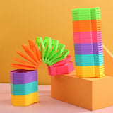 Puzzle Pentru Copii, Fidget Loop, Functie Stivuire, Bucle, Decompresie, Curcubeu, 20 Cm - vivimall.ro