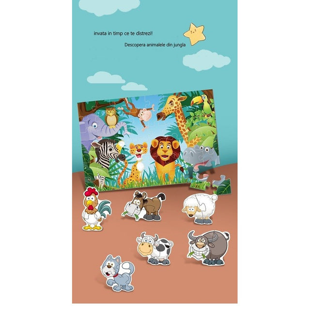 Puzzle copii 48 piese jungla | JungleFun - vivimall.ro