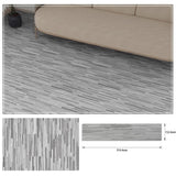 Set 36 Placi Autoadezive pentru Pardoseala, Flippy, din PVC, Impermeabil, Ignifug, Usor de Curatat, Dimensiune Placa 91.44 x 15.24 cm, Grosime 1.5 mm, Acoperire 5 m2, Model 4, Gri - vivimall.ro