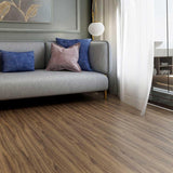 Set 36 Placi Autoadezive pentru Pardoseala, Flippy, din PVC, Impermeabil, Ignifug, Usor de Curatat, Dimensiune Placa 91.44 x 15.24 cm, Grosime 1.5 mm, Acoperire 5 m2, Model 5, Maro - vivimall.ro