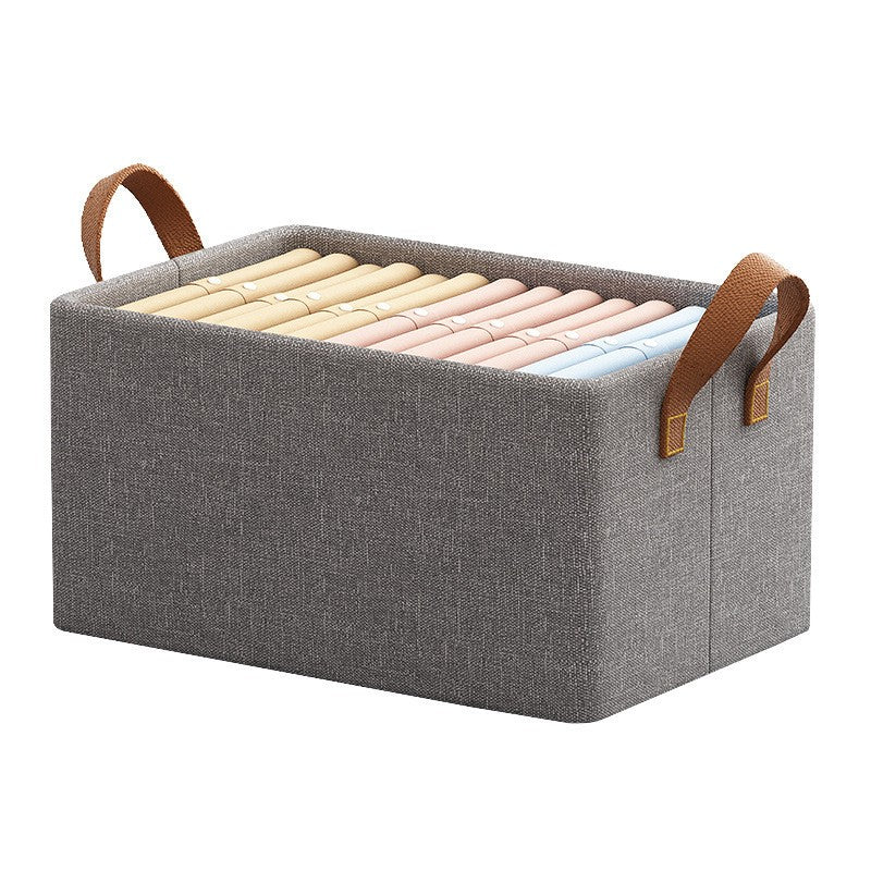 Cutie De Depozitare Tip Cos, Material Textil, Pliabila, 35 L, Cadru Metalic, Cu Manere