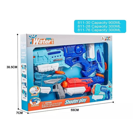 Set 4x Pistol cu Apa pentru Copii, Vivimall, 6ani+, Multicolor, 1x 900 ML +  3x 300 ML - vivimall.ro