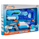 Set 3x Pistol cu Apa pentru Copii, Vivimall, 6ani+, Albastru, 1x 1000 ML +  2x 300 ML - vivimall.ro
