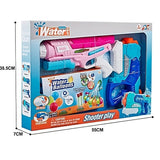 Set 2x Pistol cu Apa pentru Copii, Vivimall, 6ani+, cu baloane de apa, Albastru + Roz, 1x 600 ML +  1x 550 ML - vivimall.ro