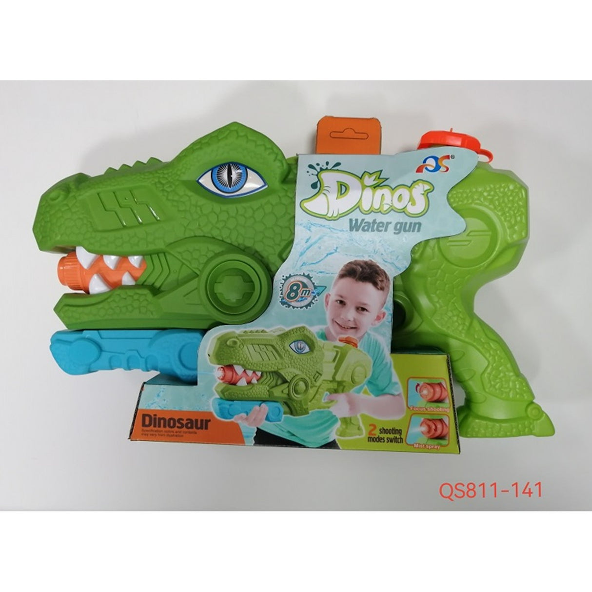Pistol Cu Apa Pentru Copii, Rezervor, Pentru Piscina/Plaja, 6Ani+, Tiranozaur, 3 Duze, Verde, 1440Ml - vivimall.ro
