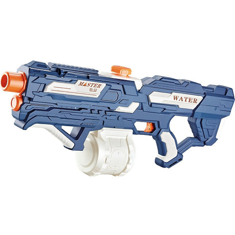 Pistol Cu Apa Pentru Copii, Rezervor 600Ml, 14Ani+, Cu Baterie 1200Mah, Electric Burst, Albastru/Alb, 1000Ml - vivimall.ro