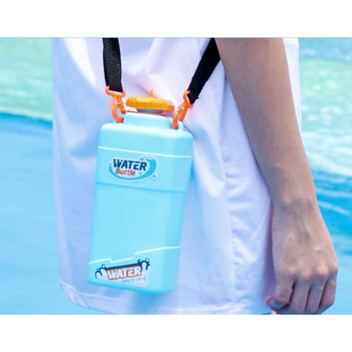 Pistol cu Apa pentru Copii, Rezervor 600ml, Vivimall, 14ani+, cu baterie 1200mAh, Electric Burst, Albastru/Alb, 1000ML - vivimall.ro