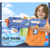 Pistol cu Apa pentru Copii, Rezervor 600ml, Vivimall, 14ani+, cu baterie 1200mAh, Electric Burst, Albastru/Verde, 800ML - vivimall.ro