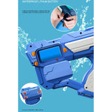Pistol Cu Apa Pentru Copii, Rezervor 600Ml, 14Ani+, Cu Baterie 1200Mah, Electric Burst, Albastru/Verde, 800Ml - vivimall.ro