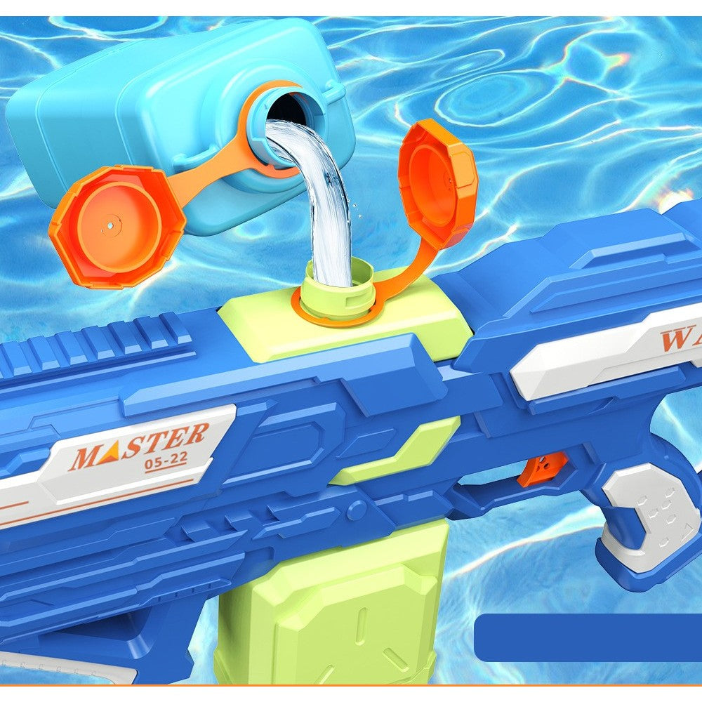 Pistol cu Apa pentru Copii, Rezervor 600ml, Flippy, 14ani+, cu baterie 1500mAh, Electric Burst, Albastru/Verde, 800ML