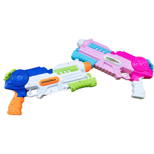 Set 2x Pistol cu Apa pentru Copii, Rezervor, Pentru Piscina/Plaja, Vivimall, 6ani+, Roz + Albastru, 1000 ML - vivimall.ro