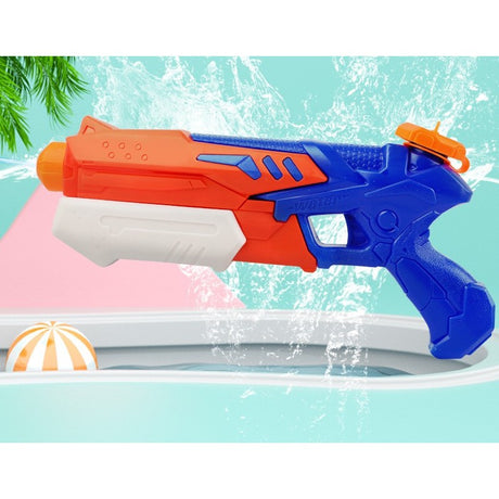 Pistol cu Apa pentru Copii, Rezervor, Pentru Piscina/Plaja, Vivimall, 6ani+,  Bleumarin/Rosu, 300ML - vivimall.ro