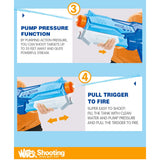 Pistol cu Apa pentru Copii, Rezervor, Pentru Piscina/Plaja, Vivimall, 6ani+,  Albastru, 300ML - vivimall.ro