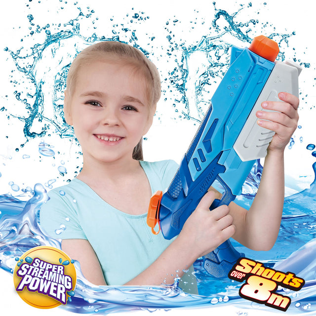 Pistol Cu Apa Pentru Copii, Rezervor, Pentru Piscina/Plaja, 6Ani+, Albastru, 900Ml - vivimall.ro