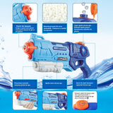 Pistol Cu Apa Pentru Copii, Rezervor, Pentru Piscina/Plaja, 6Ani+, Albastru, 900Ml - vivimall.ro