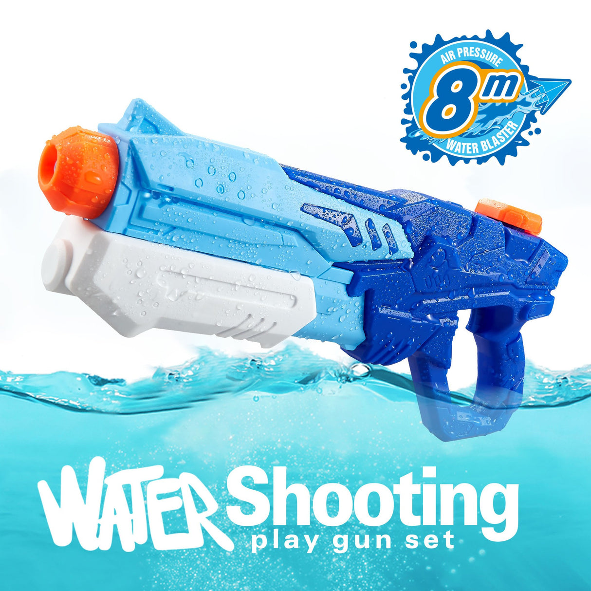 Pistol Cu Apa Pentru Copii, Rezervor, Pentru Piscina/Plaja, 6Ani+, 600Ml - vivimall.ro