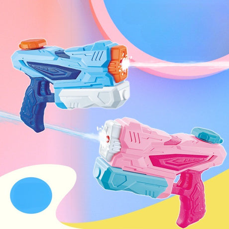 Pistol cu Apa pentru Copii, Rezervor, Pentru Piscina/Plaja, Vivimall, 6ani+,  3 duze, Roz, 300ML - vivimall.ro