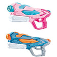 Set 2x Pistol cu Apa pentru Copii, Rezervor, Pentru Piscina/Plaja, Vivimall, 6ani+, Roz + Albastru, 4 duze, 900 ML - vivimall.ro