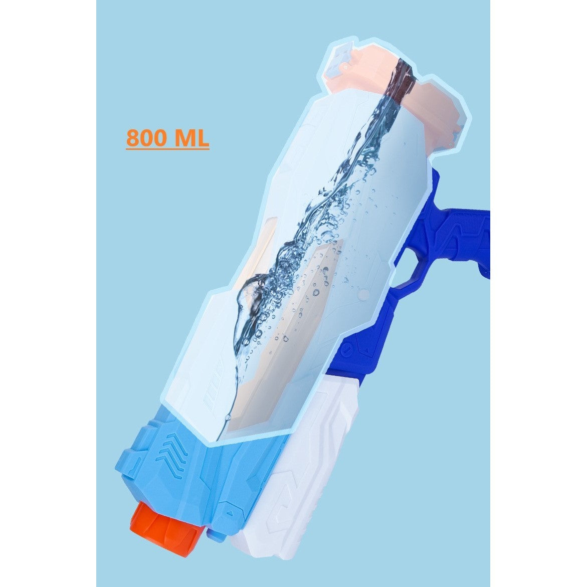 Pistol Cu Apa Pentru Copii, Rezervor, Pentru Piscina/Plaja, 6Ani+, 5 Duze, Quick Fill, 800Ml - vivimall.ro