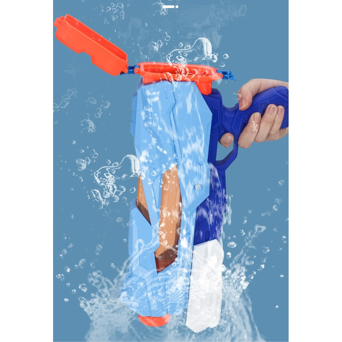 Pistol Cu Apa Pentru Copii, Rezervor, Pentru Piscina/Plaja, 6Ani+, 5 Duze, Quick Fill, 800Ml - vivimall.ro