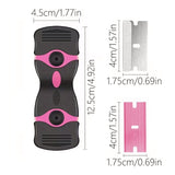 Racleta Multifunctionala pentru Curatare Sticla si Ceramica,- Design Ergonomic, Maner Anti-alunecare, Include 20 de Lame de Schimb, 12,5 x 4,5 cm, Roz - vivimall.ro