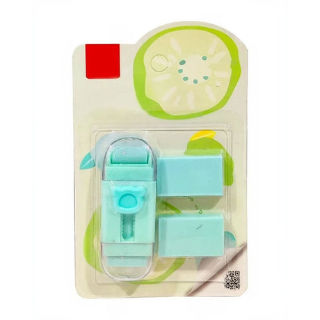 Radiera Retractabila, Flippy, Model Ursulet, Reglare Push-Pull, Radiera de tip Push, Doua Radiere de Rezerva in set din Cauciuc, Verde deschis - vivimall.ro