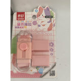 Radiera Retractabila, Vivimall, Model Pisica Push-Pull pentru elevii, Radiera de tip Push, Doua Radiere de Rezerva in set, Roz Pal - vivimall.ro