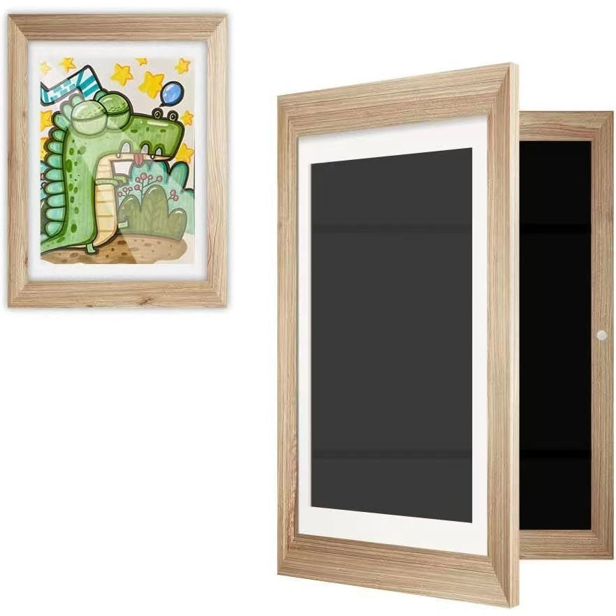 Rama Foto Din Lemn, Cu Spatiu Pentru Depozitare, Pentru Desene Si Picturi A4, Sticla Securizata, Rama Mdf - vivimall.ro