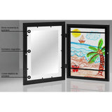 Rama Foto Din Lemn, Cu Spatiu Pentru Depozitare, Pentru Desene Si Picturi A4, Sticla Securizata, Rama Mdf - vivimall.ro