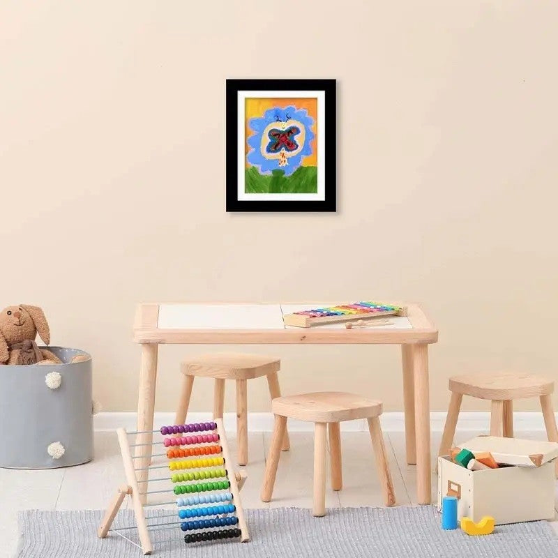 Rama Foto Din Lemn, Cu Spatiu Pentru Depozitare, Pentru Desene Si Picturi A4, Sticla Securizata, Rama Mdf - vivimall.ro