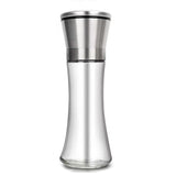 Rasnita Manuala pentru boabe, Vivimall, Rasnita pentru Piper Sare Cafea, din Sticla cu Otel inoxidabil, 19.2 x 6.4 cm, volum 200 ml, Transparenta cu Capac din Inox - vivimall.ro