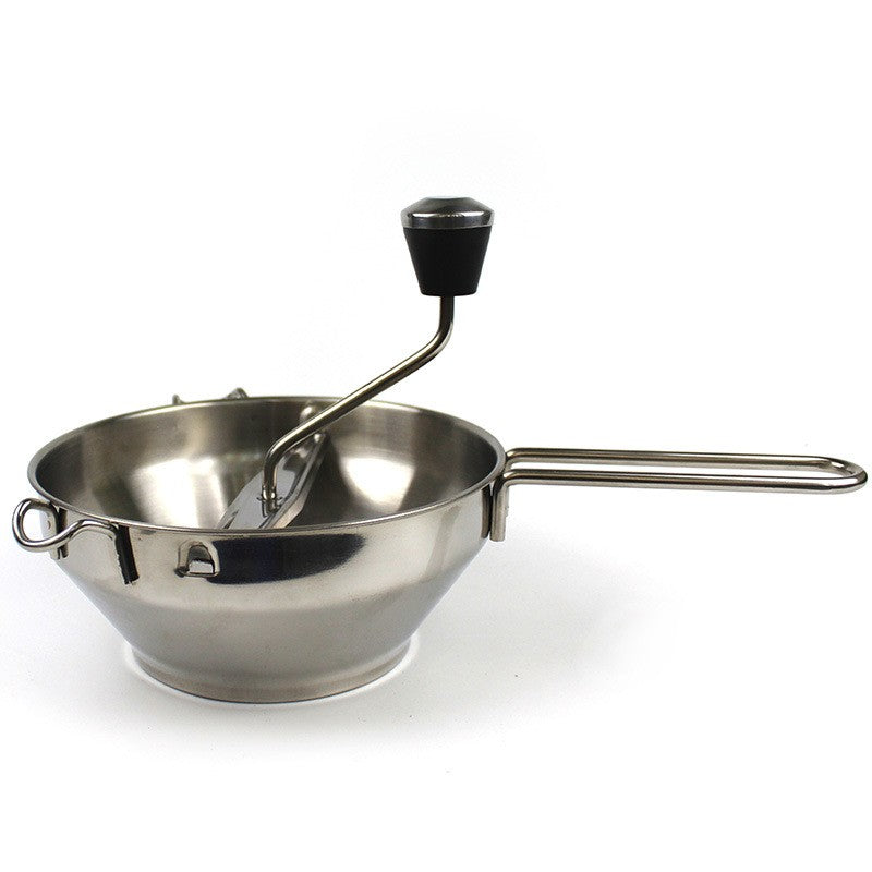 Rasnita Manuala pentru Fructe, Vivimall, din Otel Inoxidabil, Macinare Alimentelor pentru Bebelusi, 3 Discuri de Macinat, Presa, pentru Tocat Cartofi, 19x20x33 cm, Argintiu - vivimall.ro